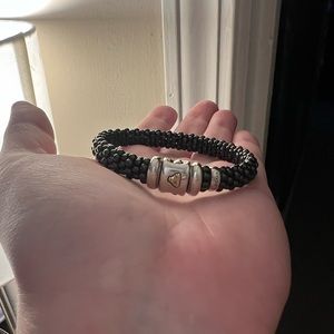 Lagos Black Caviar with 18kt gold emblem.